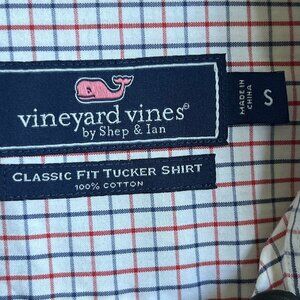 Vineyard Vines Men S Gingham Red White Blue Classic Fit Tucker Shirt Preppy Golf